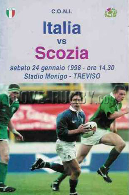 1998 Italy v Scotland  Rugby Programme
