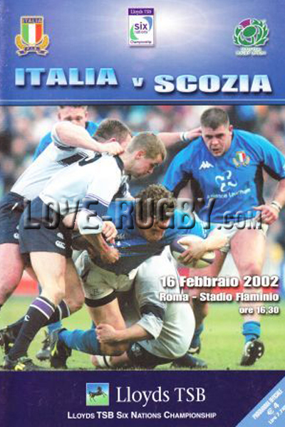2002 Italy v Scotland  Rugby Programme