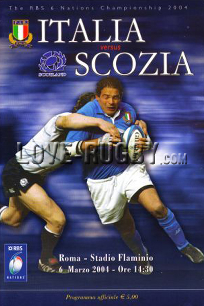 Italy Scotland 2004 memorabilia