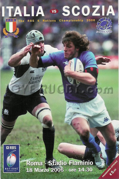 2006 Italy v Scotland  Rugby Programme