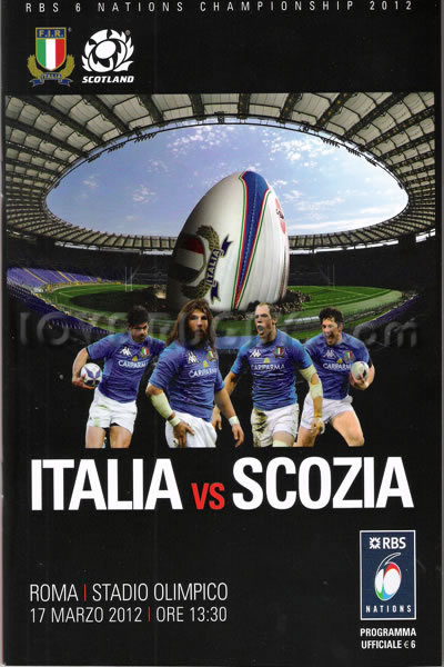 2012 Italy v Scotland  Rugby Programme