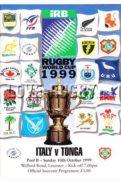 1999 Italy v Tonga  Rugby Programme