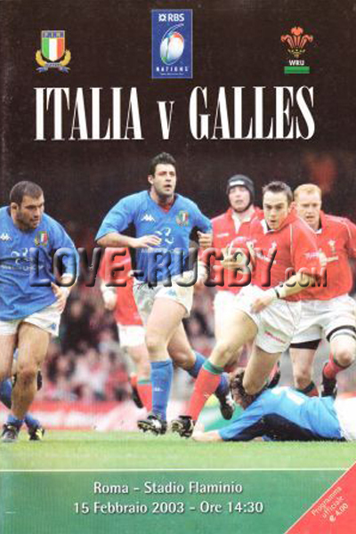 Italy Wales 2003 memorabilia