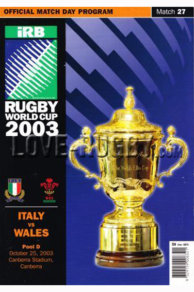 Italy Wales 2003 memorabilia