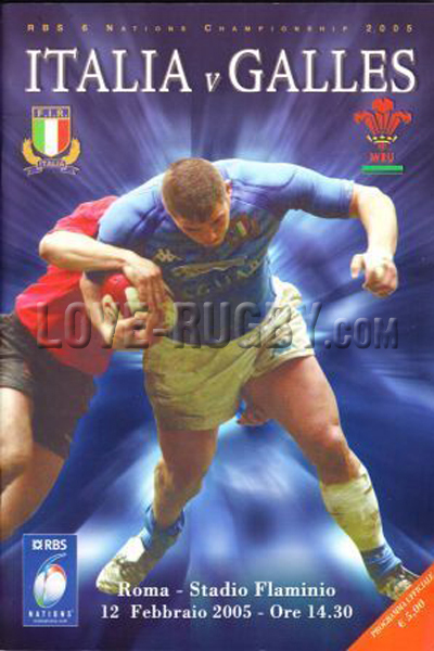 Italy Wales 2005 memorabilia