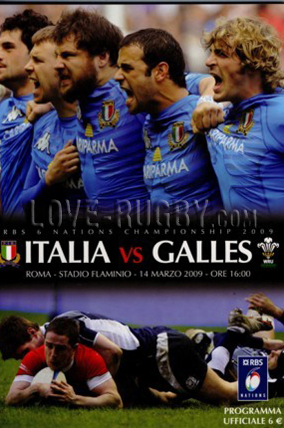 Italy Wales 2009 memorabilia