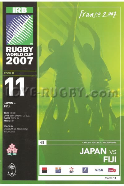 2007 Japan v Fiji  Rugby Programme