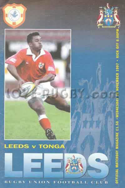 1997 Leeds v Tonga  Rugby Programme
