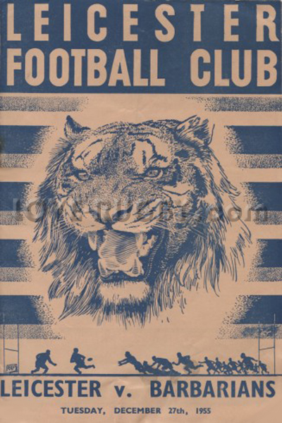 1955 Leicester v Barbarians  Rugby Programme