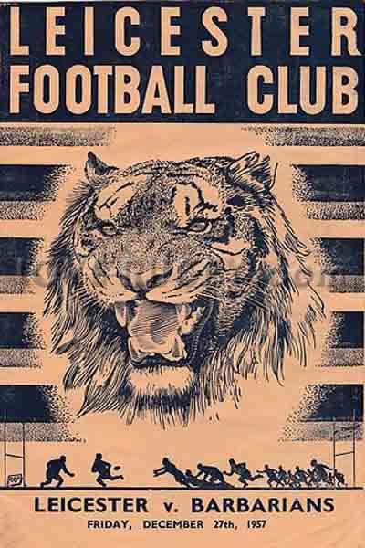1957 Leicester v Barbarians  Rugby Programme