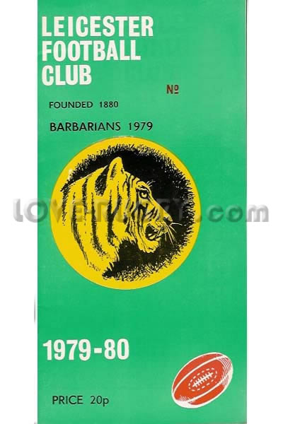 1979 Leicester v Barbarians  Rugby Programme