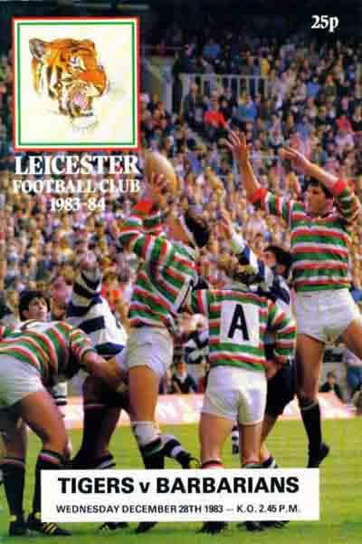 1983 Leicester v Barbarians  Rugby Programme