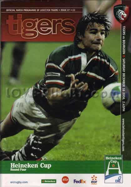 2006 Leicester v Bourgoin  Rugby Programme