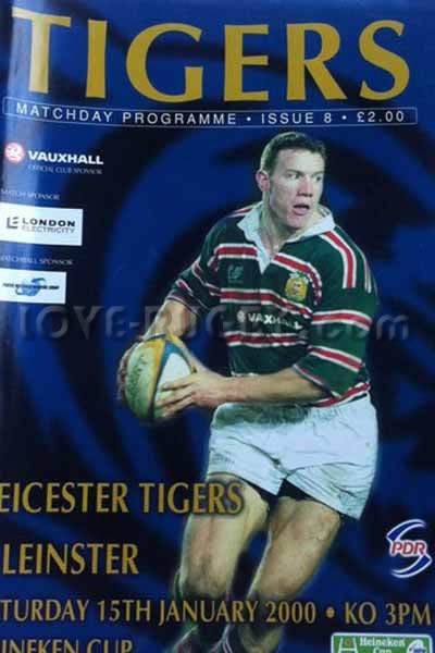 2000 Leicester v Leinster  Rugby Programme