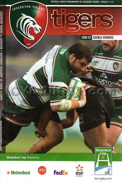 2008 Leicester v Leinster  Rugby Programme
