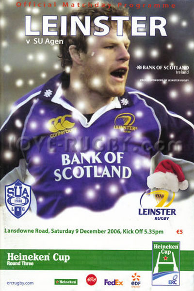 2006 Leinster v Agen  Rugby Programme