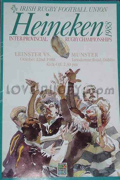 1988 Leinster v Munster  Rugby Programme