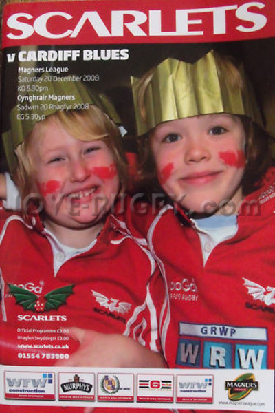 2008 Llanelli v Cardiff  Rugby Programme