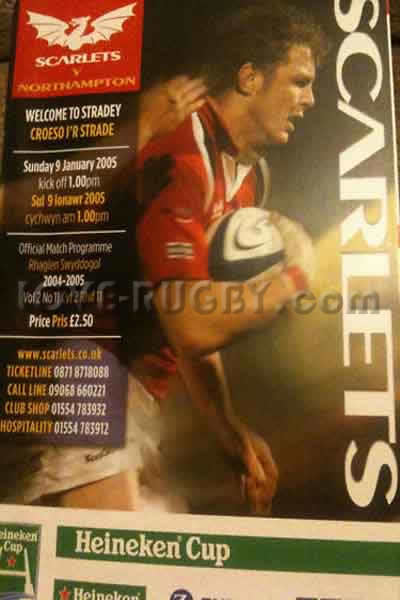 2005 Llanelli v Northampton  Rugby Programme