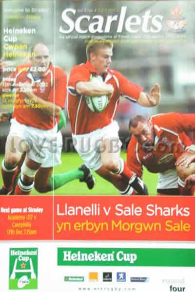 2002 Llanelli v Sale  Rugby Programme