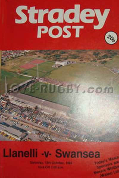 1984 Llanelli v Swansea  Rugby Programme