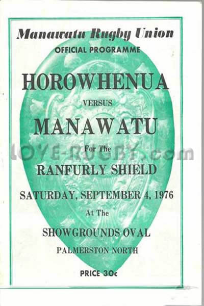 1976 Manawatu v Horowhenua  Rugby Programme