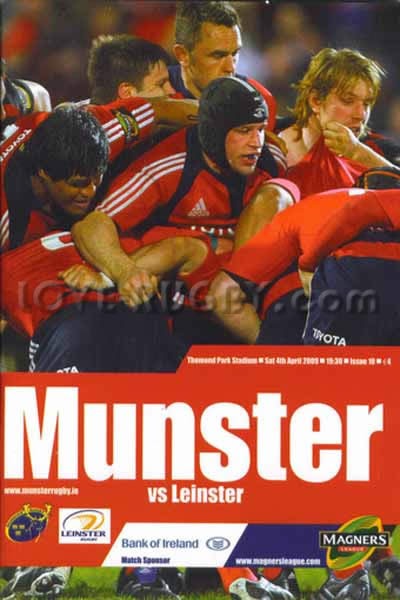 2009 Munster v Leinster  Rugby Programme
