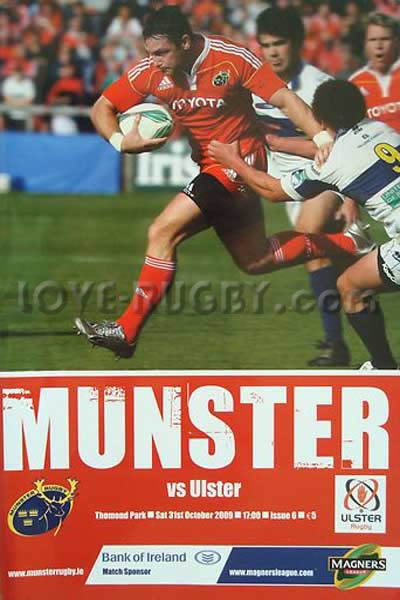 2009 Munster v Ulster  Rugby Programme