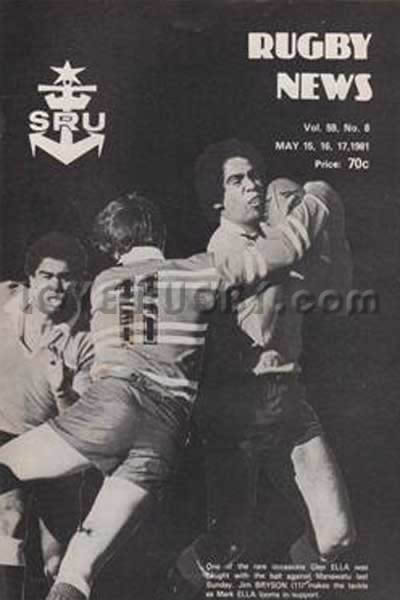 1981 NSW v Waikato  Rugby Programme