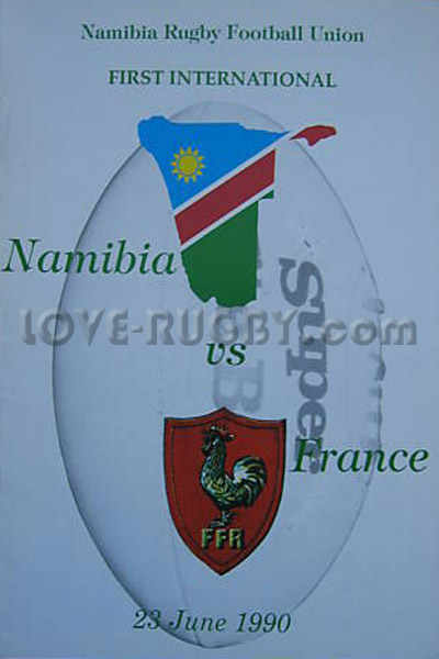 1990 Namibia v France  Rugby Programme
