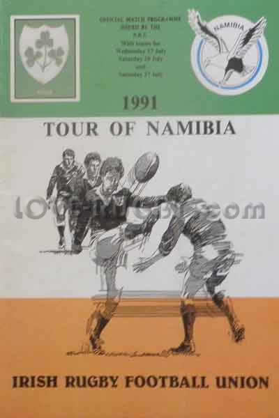 1991 Namibia v Ireland  Rugby Programme