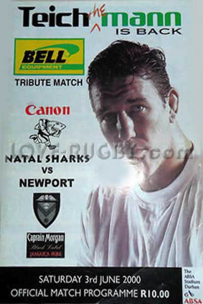 2000 Natal v Newport  Rugby Programme