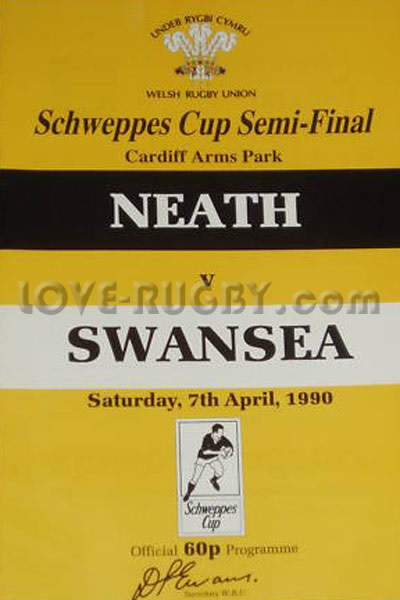 1990 Neath v Swansea  Rugby Programme