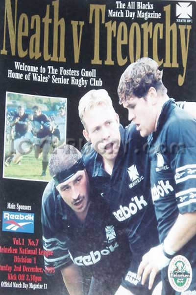 1995 Neath v Treorchy  Rugby Programme