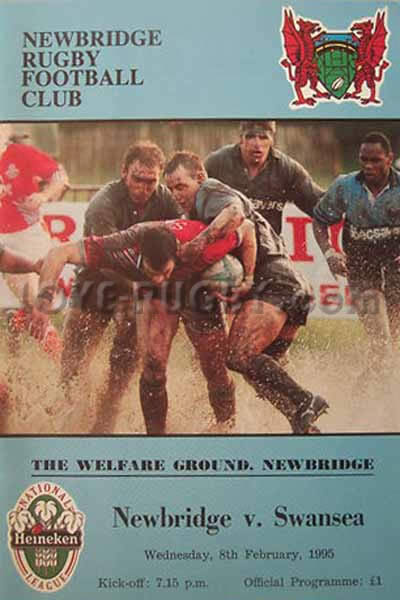 1995 Newbridge v Swansea  Rugby Programme