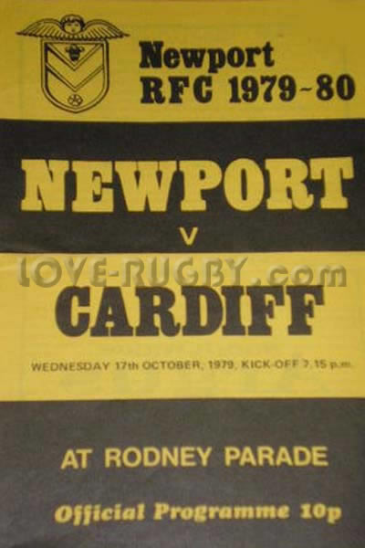 1979 Newport v Cardiff  Rugby Programme