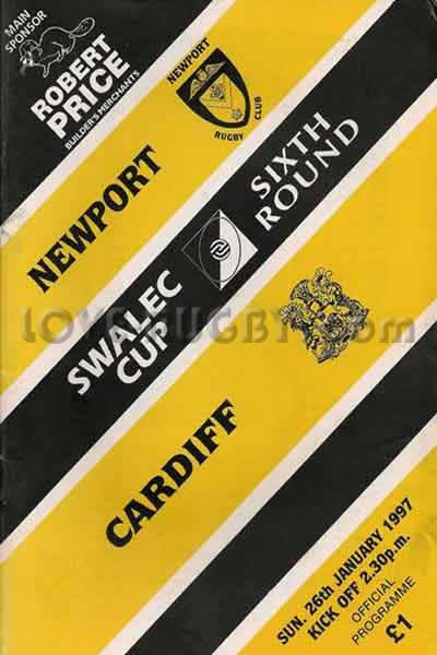1997 Newport v Cardiff  Rugby Programme