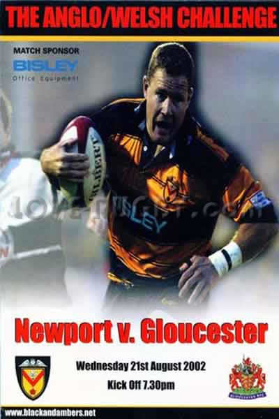 2002 Newport v Gloucester  Rugby Programme
