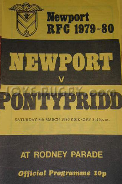 1980 Newport v Pontypridd  Rugby Programme