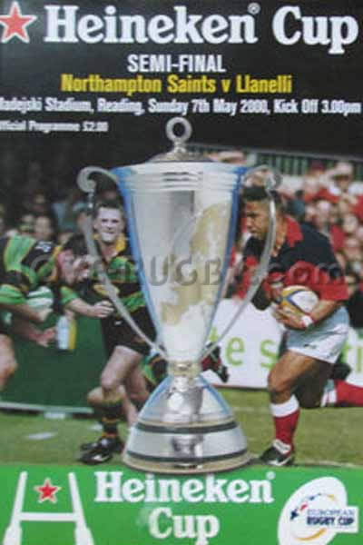 2000 Northampton v Llanelli  Rugby Programme