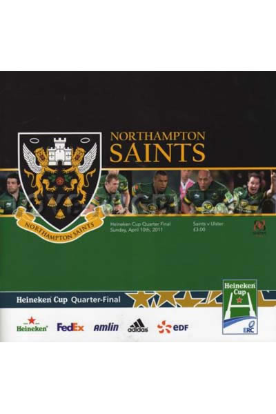 2011 Northampton v Ulster  Rugby Programme