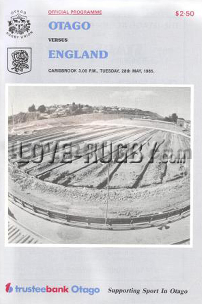 1985 Otago v England  Rugby Programme
