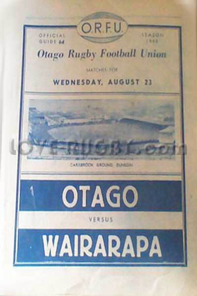1950 Otago v Wairarapa  Rugby Programme