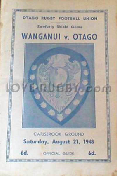 1948 Otago v Wanganui  Rugby Programme