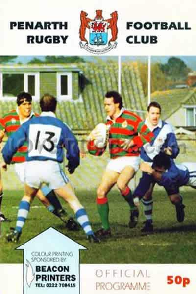 1991 Penarth v Cordoba  Rugby Programme