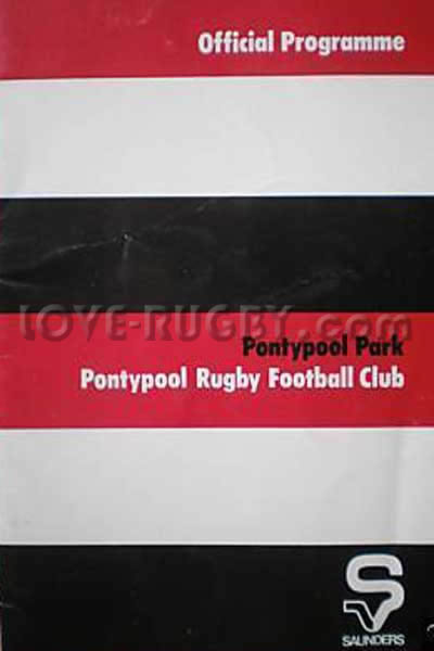 1980 Pontypool v Newport  Rugby Programme