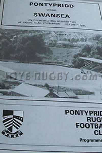 1983 Pontypridd v Swansea  Rugby Programme