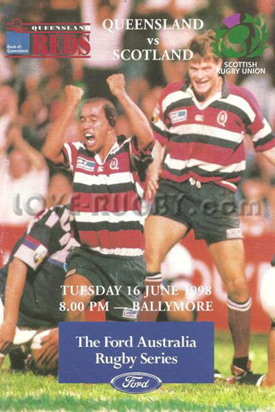 1998 Queensland v Scotland  Rugby Programme