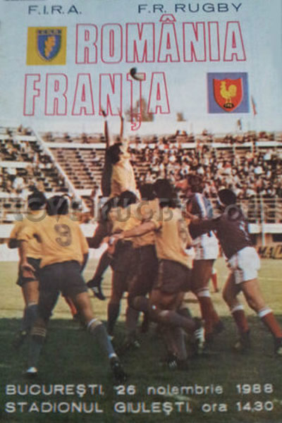 1988 Romania v France  Rugby Programme