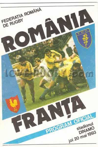 1993 Romania v France  Rugby Programme
